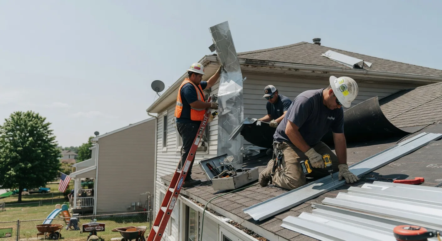 Storm Damage Metal Roof Repair in Mount Gay, WV